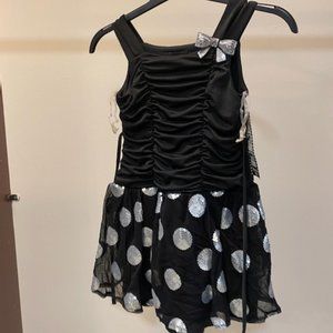 Girls Sequined Polka dot dress